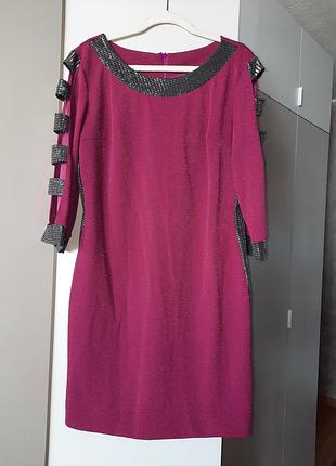 Женское платье с серебряными вставками💜