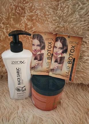 Zenix шампунь + маска + ботокс 2шт для восстановления волос