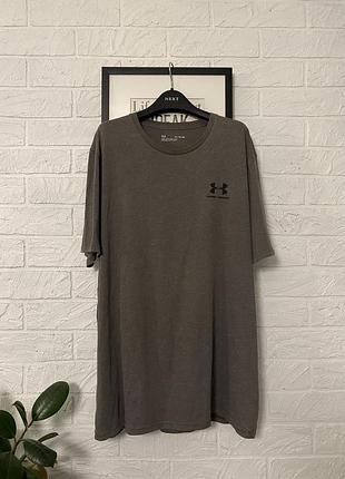 Футболка 👕 under armour бавовна коричнева,l-xl