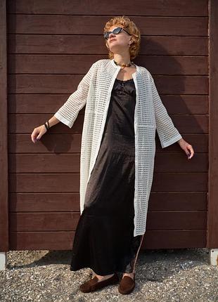 Кардиган у сітку на ґудзиках