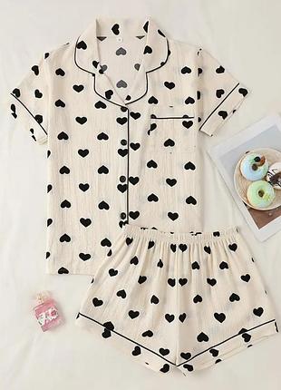 Пижама у сердечки