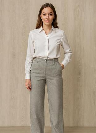 Свободные прямые брюки из полушерсти velvet