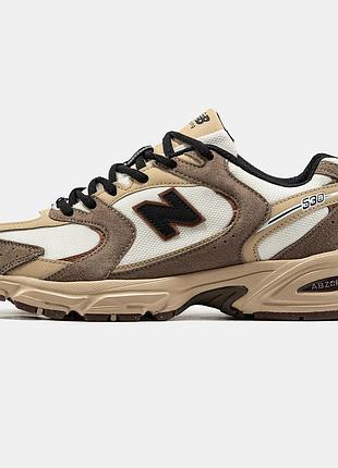 Мужские кроссовки new balance 530 brown white 40-41-42-43-44-45