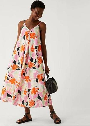 Новое платье из смеси льна от marks & spencer