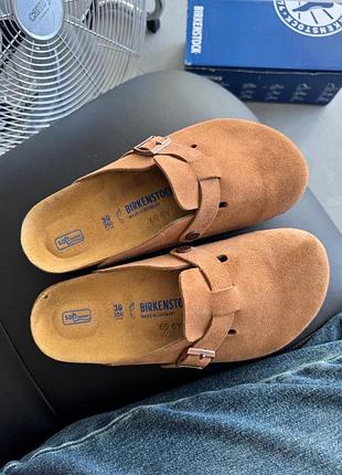 Сабо шльопанці birkenstock boston beige
