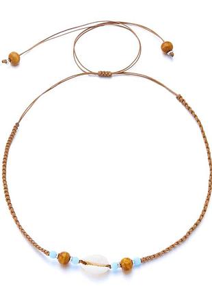 Прикраса шнурок морька тематика мушля дерево