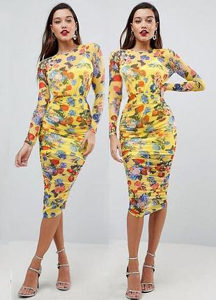 Распродажа платье asos миди присборено