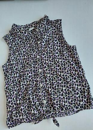 Блуза на девочку 9-10 лет next, рубашка на рост 134-140см. рубашка безрукавка