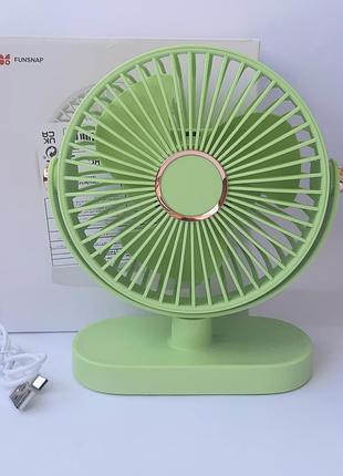 Вентилятор настільний 4.5вт 5 швидкості led-підсвічування z501 салатовий