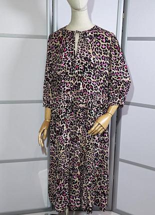 Marks & spencer's отличное вискозное платье в актуальный принт