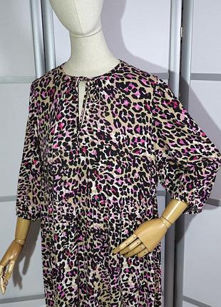 Marks & spencer's отличное вискозное платье в актуальный принт