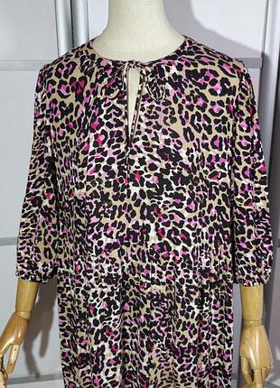 Marks & spencer's отличное вискозное платье в актуальный принт