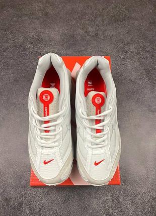 Nike x supreme shox ride 2 white red 2