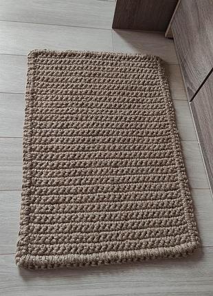 Двусторонний джутовый плетеный коврик. маленький колрик ручной работы из натурального джута.