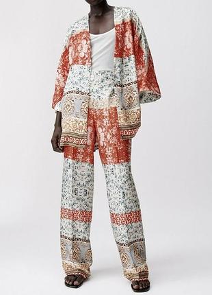 Zara костюм кимоно блуза штаны палаццо