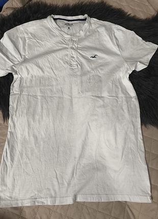 Hollister, m белая поло футболка хлопок