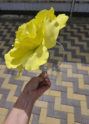 Роза обруч на голову большой цветок