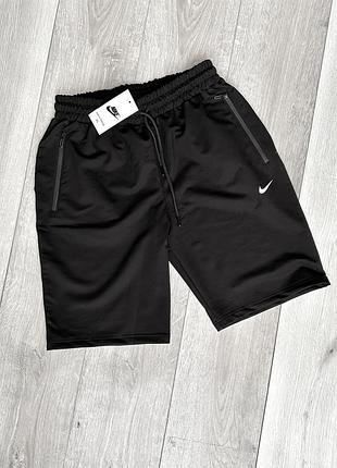Однотонні чорні шорти nike трикотаж на літо якісні чоловічі трикотажні шорти найк туреччина