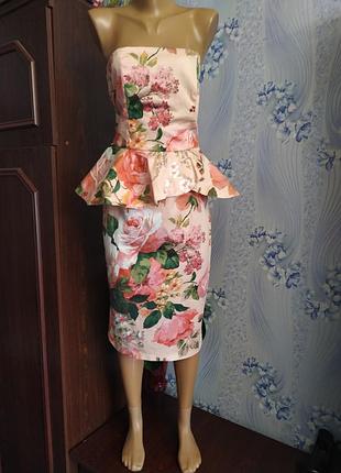 Платье в клетчатый принт. хлопок