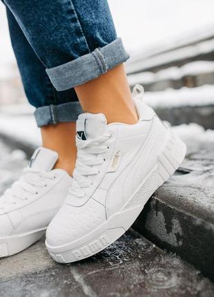 Puma cali зимние женские кроссовки пума белые