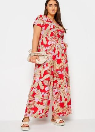 Новый женский комбинезон хлопок брюки палаццо