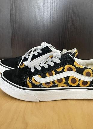 Кеди vans з принтом соняшників