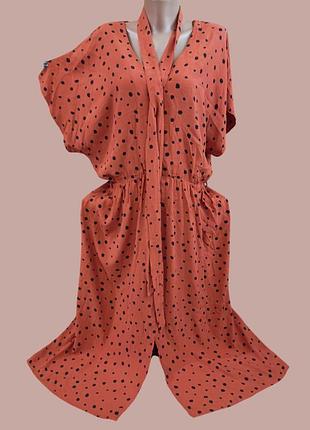 Довга сукня с паском 💯% вискоза.