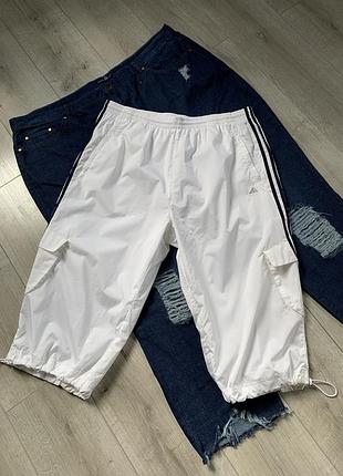 Бриджі спортивні шорти білого кольору adidas бермуди батал великого розміру 56 58