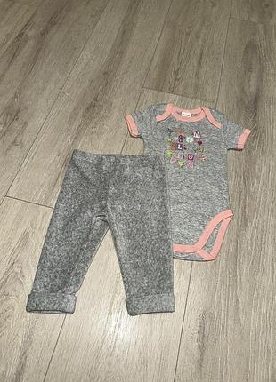 Fugotino штани на дівчину 3-6м 62см, боді на короткий рукав