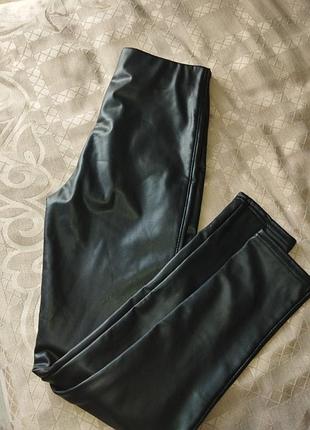 Лосины леггинсы эко кожа с утеплением