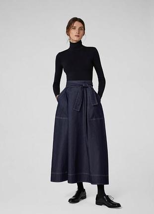 Стильная джинсовая юбка солнце клеш. jasper conran. английская