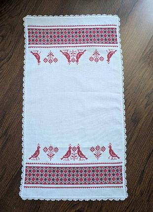 Рушник серветка вишита в етно стилі handmade
