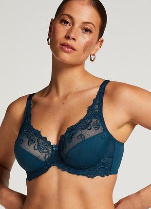 Бюст смарагдовий з м'якою чашкою hunkemoller мереживний 75с