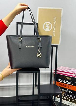 Сумка черная женская michael kors шопер сумка большая майкл корс люкс качество