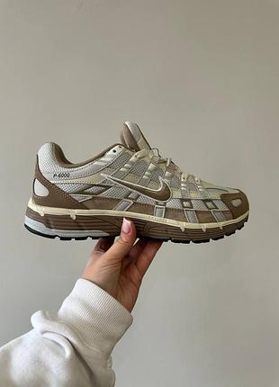 Чоловічі кросівки nike p-6000 beige найк бежевого кольору