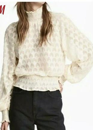 Блуза h&m з обʼємним рукавом