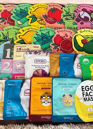 Тканеві маски розпродаж для обличчя, волосся маска тканевая косметика