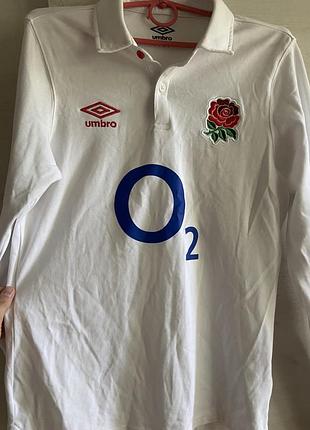 Класична сорочка для регбі з довгим рукавом umbro england home