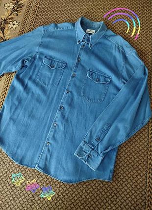 Чоловічий одяг/ джинсова сорочка 🔵 52/54/3xl розмір