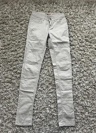 Літні бєжеві джинси, брюки штани xs