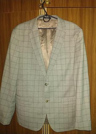 Пиджак мужской  германия , р.52 серый.