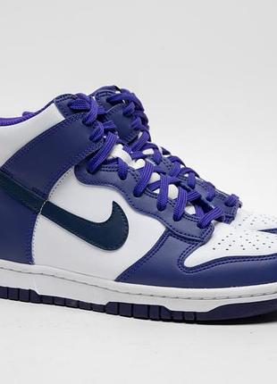 Кроссовки кожаные женские nike DA4263 dunk high electro purple размер 38