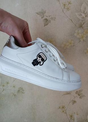 Кроссовки karl lagerfeld на стопу 24,5 см натуральная кожа