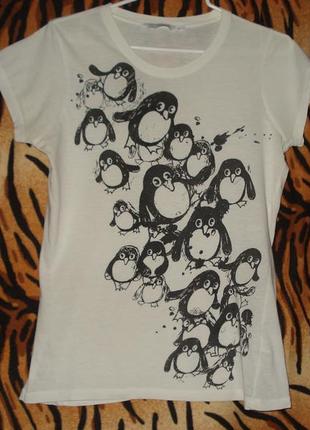 Футболка белого цвета"look"р.12,100%коттон,бангладеж.