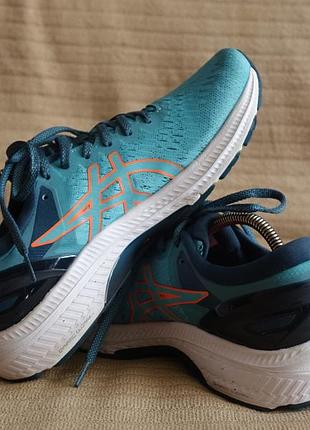 Фирменные беговые кроссовки бирюзового цвета asics gel-kayano 27 41 1/2 р. ( 26,6/27 см.)