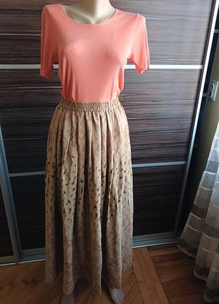 Шелковая юбка с разрезами