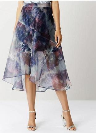 Юбка миди прозрачная ассиметричная