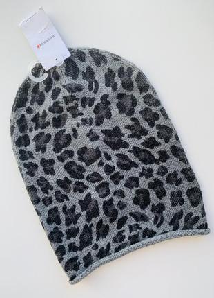 Шапка-біні з леопардовим принтом