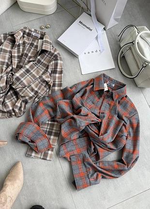 Женская рубашка в клетку