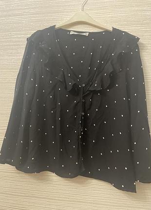 Сорочка віскозна в горошек